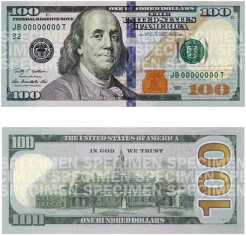 Фото новой банкноты 100 долларов 2010 г.